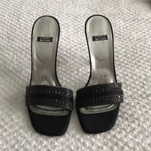 Dressy beaded black heels